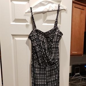 One piece black and white romper